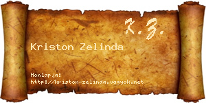 Kriston Zelinda névjegykártya
